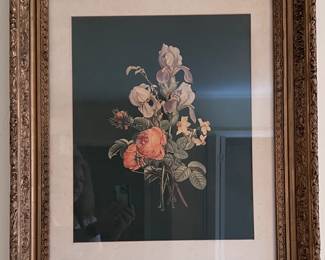 Framed floral print