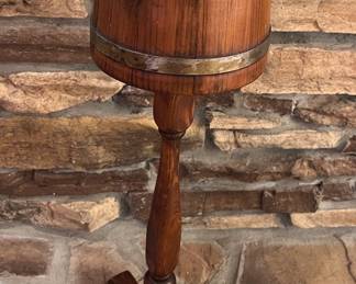 Vintage wood bucket ashtray