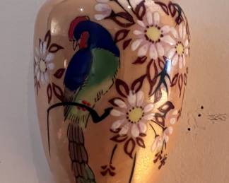 Hand painted Japanese wall vase