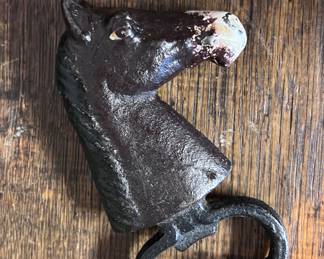 Vintage cast iron horse bottle opener