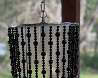 Beaded hanging lamp