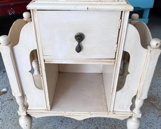 Painted antique telephone stand