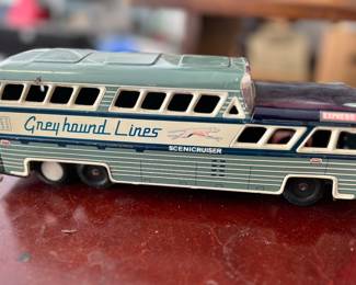Vintage toy Greyhound bus