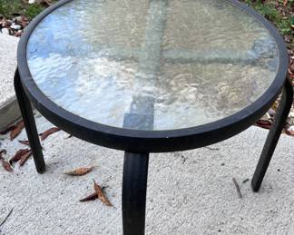 Glass side table 