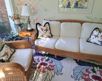 Rattan/Wicker Couch & Chair by Classic Rattan USA