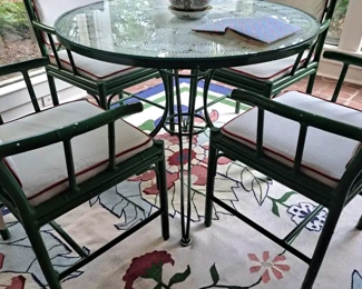 Vintage Iron Patio Table w/4 Chairs