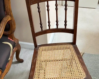 Vintage cane bottom chair