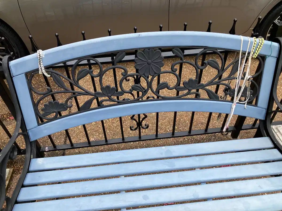 Wrought iron bench