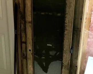 Gun cabinet - 64 in H, 19 in W, 12 in D, holds 5 guns