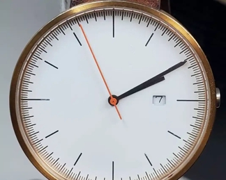 Bijouone 202 Series Ronda 505 Watch with Saddle Leather Strap