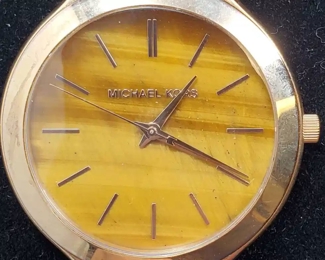 Michael Kors Slim Leather Gold Stainless Wrap Watch