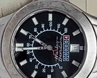 Rare HarleyDavidson Mens Bracelet Style Wrist Watch