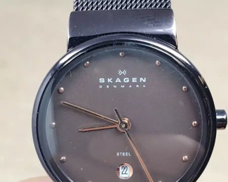 Skagen Denmark Watch with Stainless Mesh Strap Black
