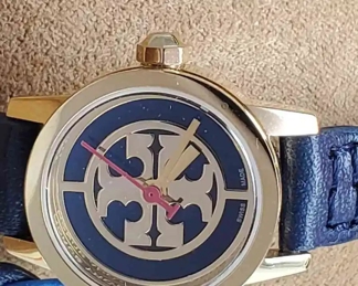 Tory Burch Reva Braided Blue Red Wrap Style Watch