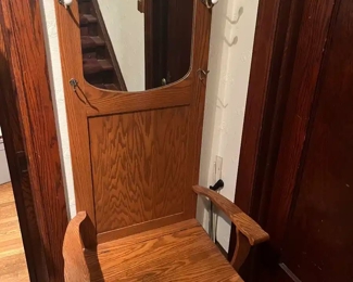 Victorian Hall Seat/Hat Rack