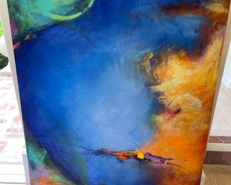 Lg Contemporary Painting by Jennie Thom 48”x 36”
