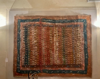 Mixed Media of Artisan Japanese Papers 61” Wx 51” H, custom Lucite framed