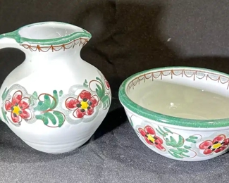 Handmade glazed pottery 