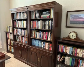 Many bookshelves available and lots of books to go in them!