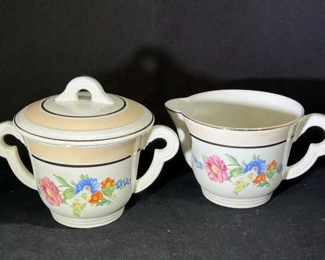 Vintage sugar bowl & creamer 
