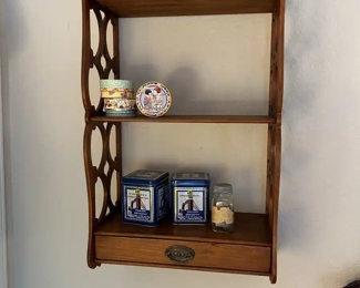 Antique curio shelf