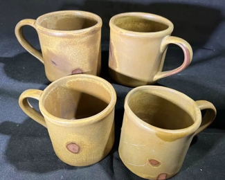 Set of 4 stoneware mugs by Pennington Potters