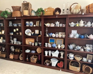 Teapots, pottery, bookshelves & baskets….oh my!
