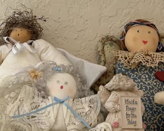 Quilted angels watching over the sewing room