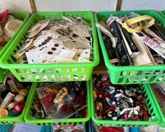 Embroidery and cross stitch thread and material.