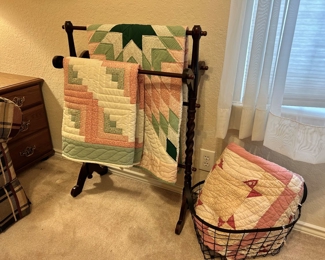 More quilts! And racks! And baskets!