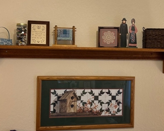 Long wooden wall shelf 