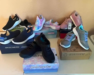 Brand new in original boxes. Reebok: Women's size 6, Sketchers: Kid's sizes 3.5 and 4.