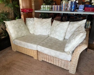 Wicker 2-pc sectional sofa, 6'