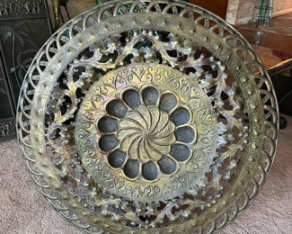 Brass medallion wall hanging