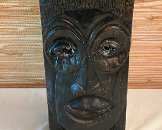 Vtg 70's tearing tiki candle holder