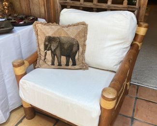 Bamboo chair (has matching ottoman)