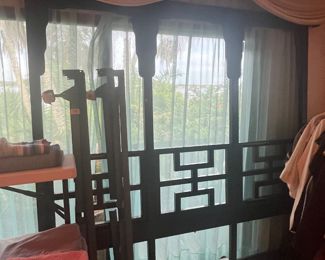 Asian king headboard and frame