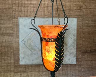 Large foyer entry hanging chandelier (matches dining room chandelier)