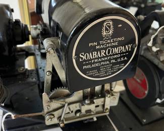 Antique Soabar Company Pin Ticketing Machine