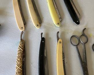 Antique barber razors