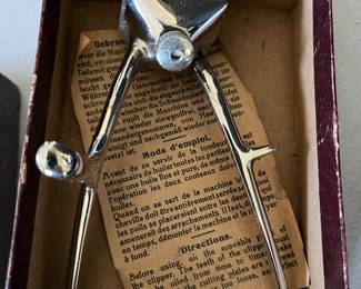Large selection of antique barber supplies and shears
