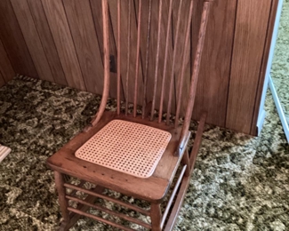 Vintage Pressed Cane Rocker