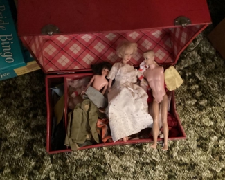 1960s Ken & Barbie Parts with Case