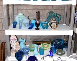 Some of the glassware.... Fenton, Depression Glass & More