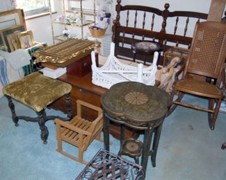 Some of the Furniture... Small End Tables, Wicker, Rocker, Foot Stool Lamp Tables & More ZOOM IN!