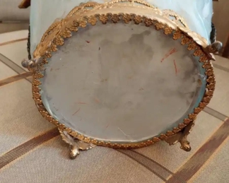 $300. metal mounted vase, American, art deco, 