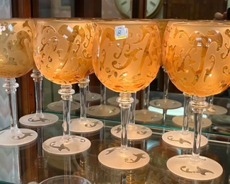 8-Z Gallerie Stem Candle Goblets 