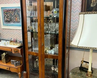 Vintage Empire Vitrine by Century Furn. Beveled Glass