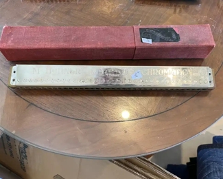 Vintage M Hohner Chromatica Harmonica No. 263, 14"&nbsp;in Original Box