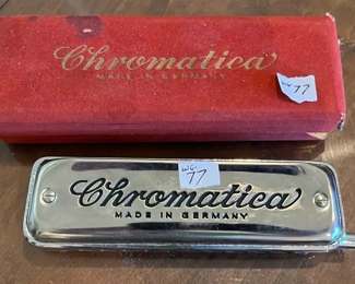 Vintage Chromica 5 1/2" Harmonica-German in Original Box